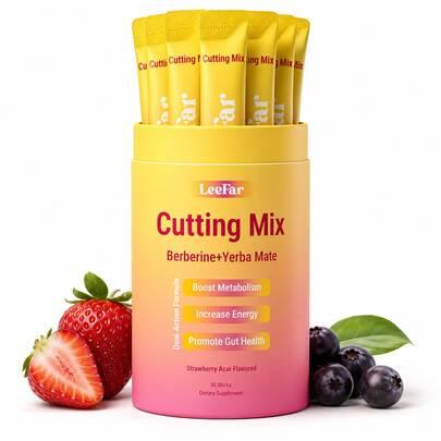 Cutting Mix LeeFar – Berberina + Yerba Mate en Sticks (30 uds) | Sabor Fresa
