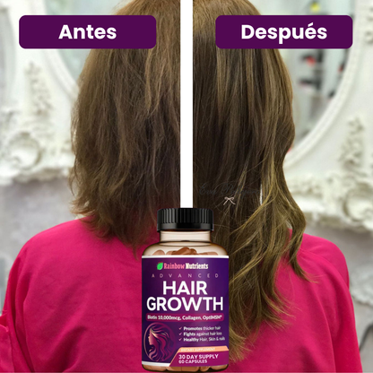 🔥HAIR GROWTH® VITAMINAS PARA EL CABELLO con Biotina x 60 cápsulas🔥