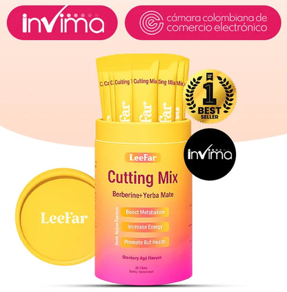 Cutting Mix LeeFar – Berberina + Yerba Mate en Sticks (30 uds) | Sabor Fresa