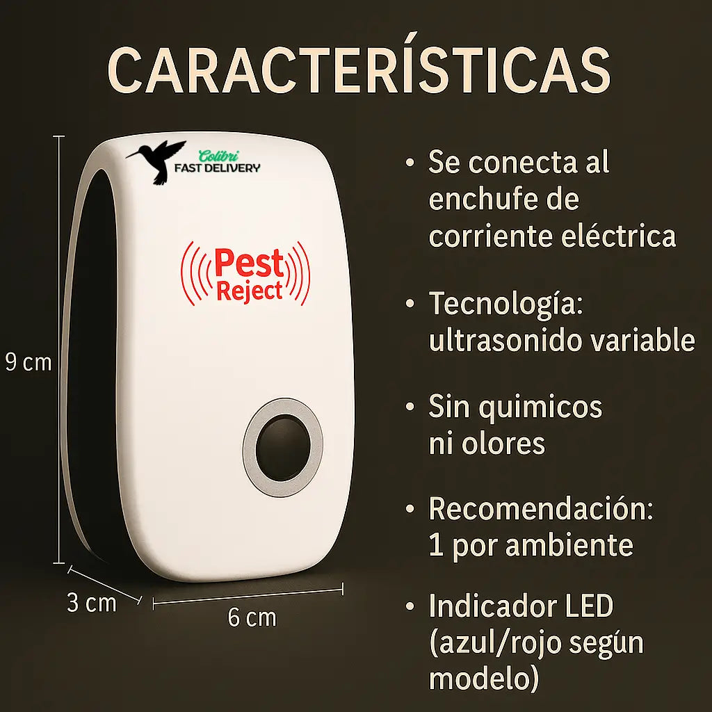 REPELENTE ULTRASÓNICO PEST-REJECT® ✨¡ Oferta Limitada , No la dejes pasar!🔥😍