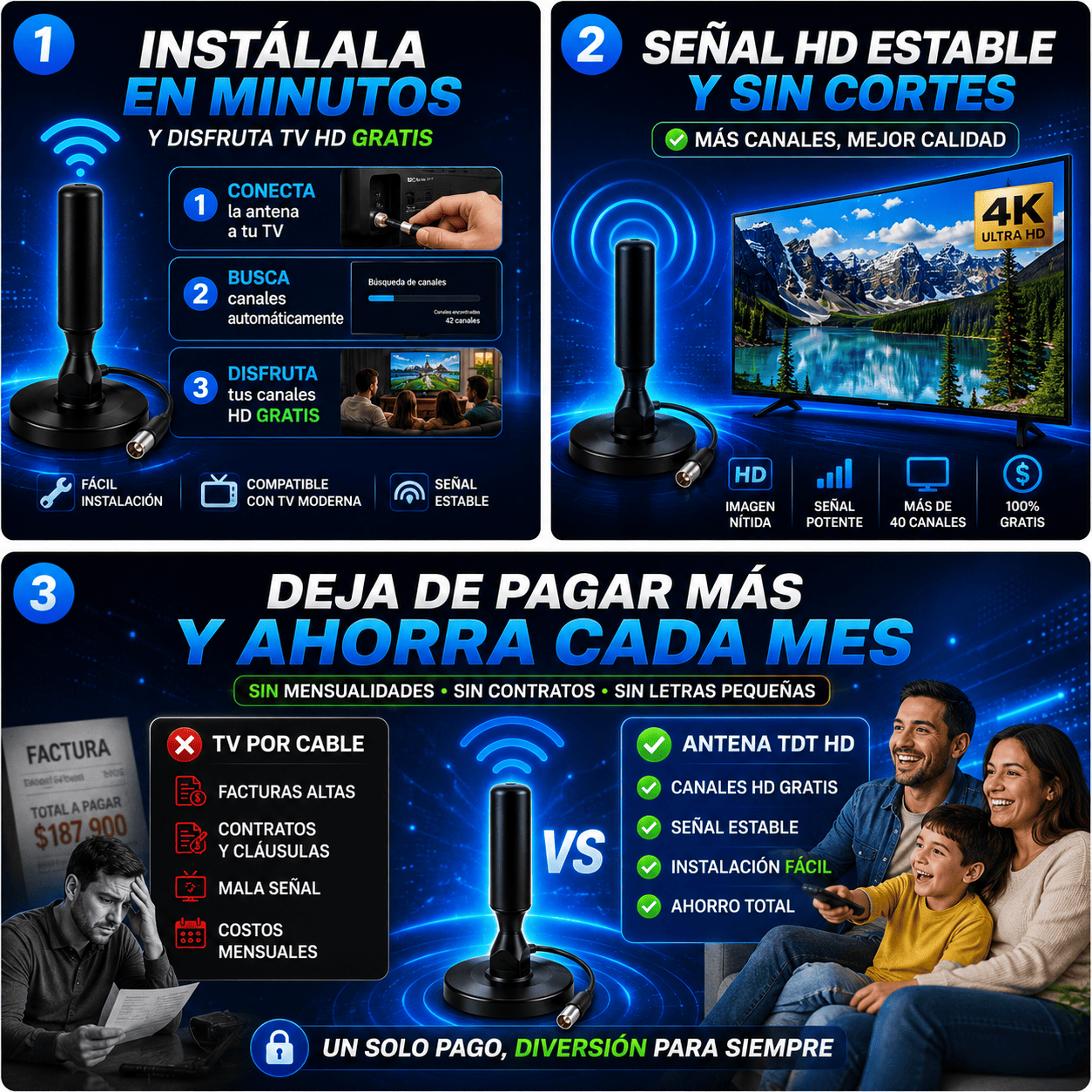 🔥Disfruta Canales HD GRATIS Sin Pagar Mensualidades - Antena Tdt🔥