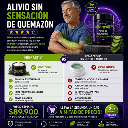 🔥 Migrastil Cream alivio de neuropatía 60ml🔥