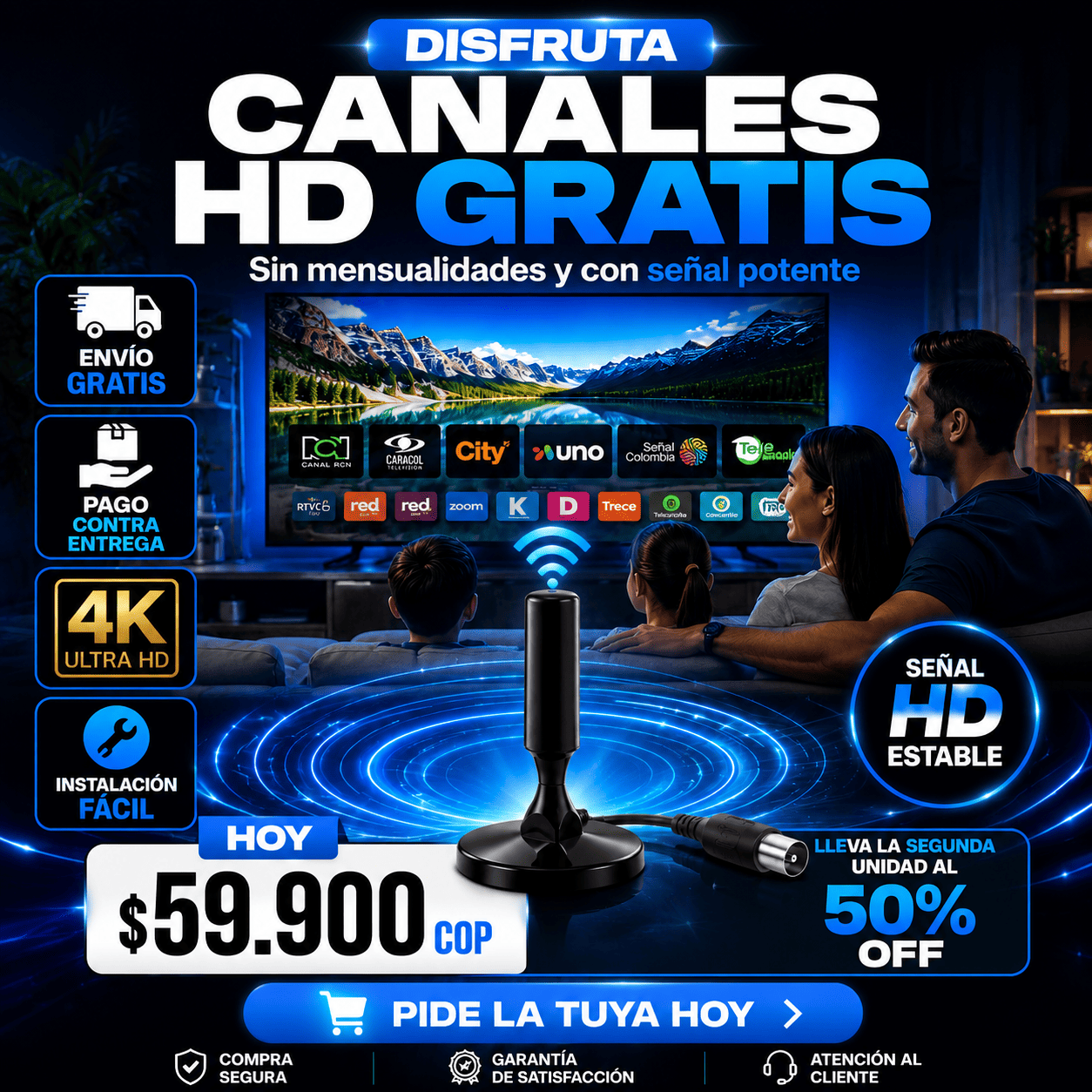 🔥Disfruta Canales HD GRATIS Sin Pagar Mensualidades - Antena Tdt🔥