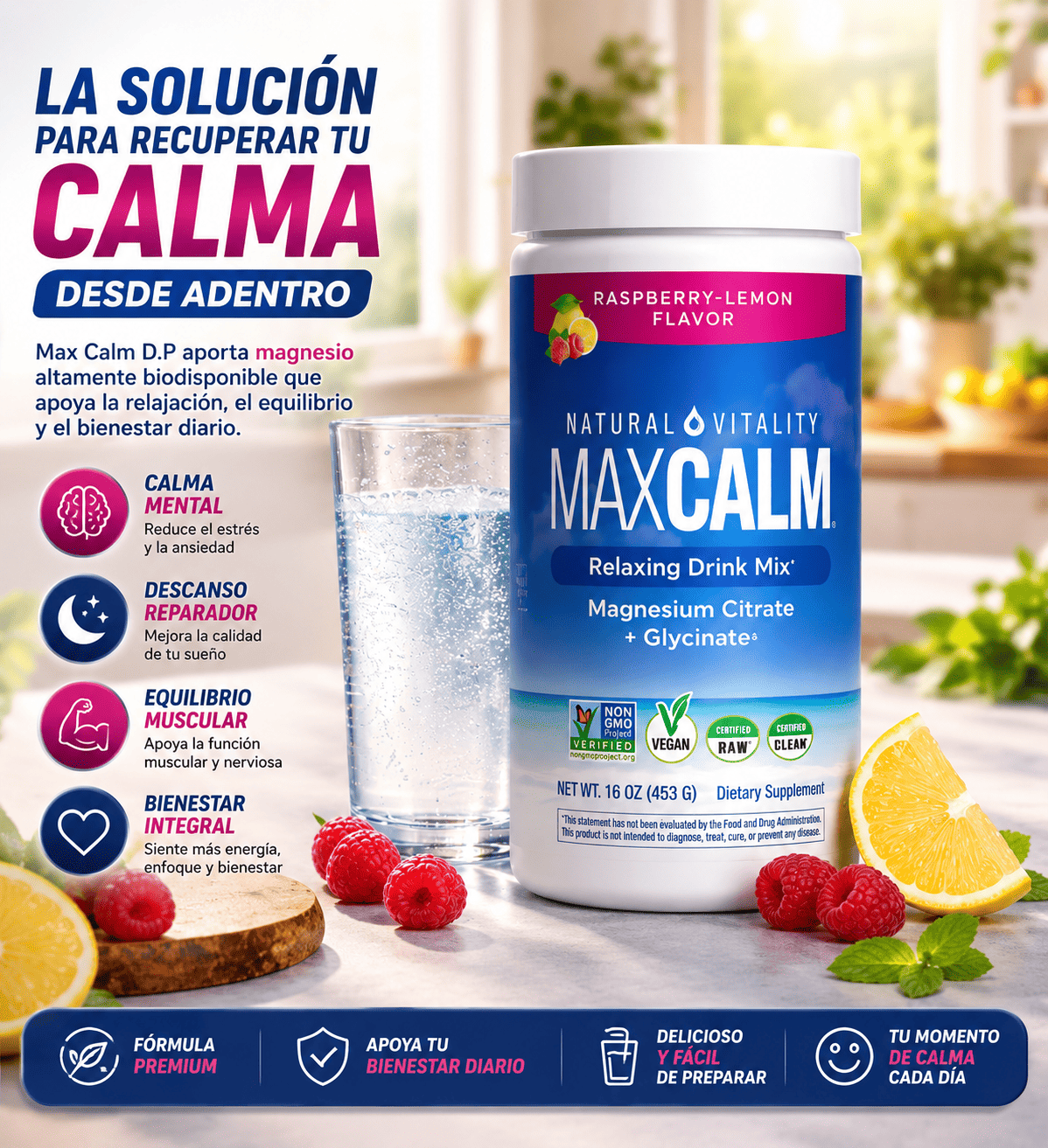 🌿MAX CALM (D.P) Contenido 453 gr.🌿