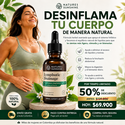 Drenaje Linfático Original Gotas 🌿 Elimina Líquidos de Tu Cuerpo Naturalmente