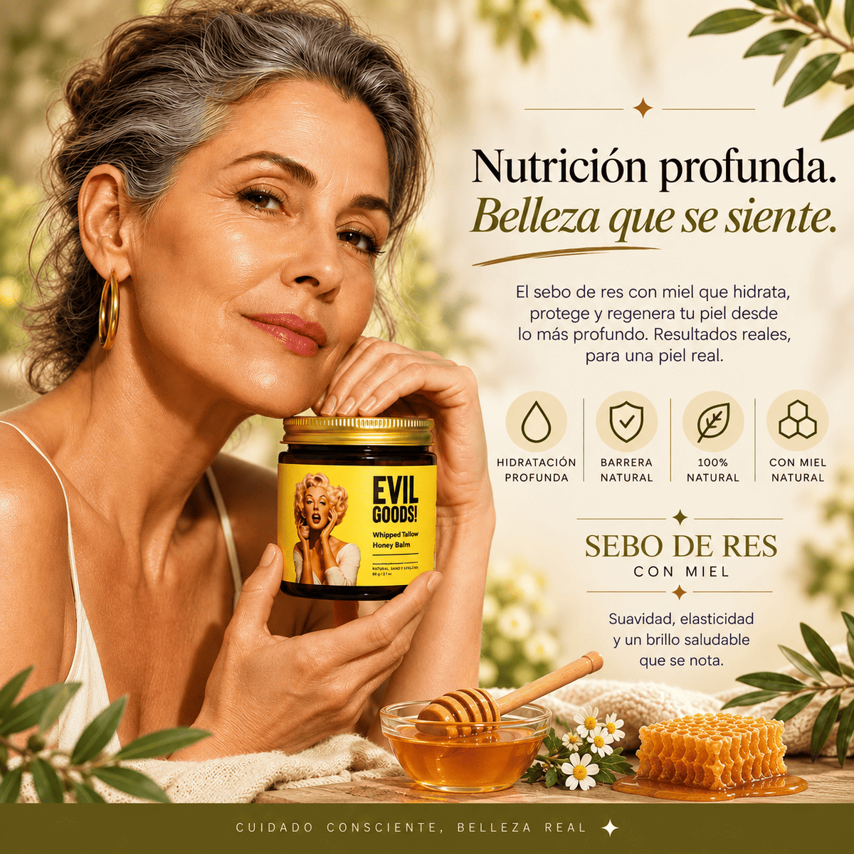 SEBO DE RES EVIL GOODS 100ML + REGALO - CUIDADO NATURAL PARA TU PIEL