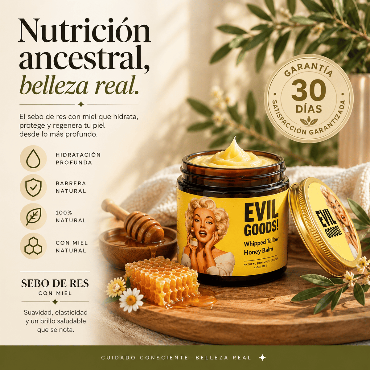 SEBO DE RES EVIL GOODS 100ML + REGALO - CUIDADO NATURAL PARA TU PIEL