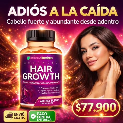 🔥HAIR GROWTH® VITAMINAS PARA EL CABELLO con Biotina x 60 cápsulas🔥
