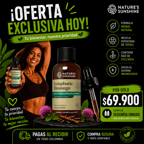 🌿 Nature’s Sunshine Drenaje Linfático Herbal Líquido 🌿