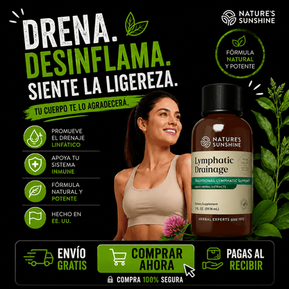 🌿 Nature’s Sunshine Drenaje Linfático Herbal Líquido 🌿