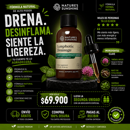🌿 Nature’s Sunshine Drenaje Linfático Herbal Líquido 🌿
