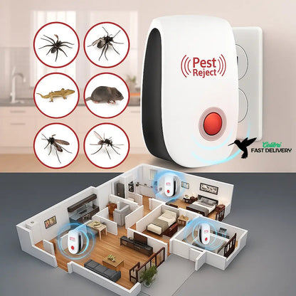 REPELENTE ULTRASÓNICO PEST-REJECT® ✨¡ Oferta Limitada , No la dejes pasar!🔥😍
