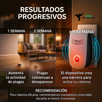REPELENTE ULTRASÓNICO PEST-REJECT® ✨¡ Oferta Limitada , No la dejes pasar!🔥😍
