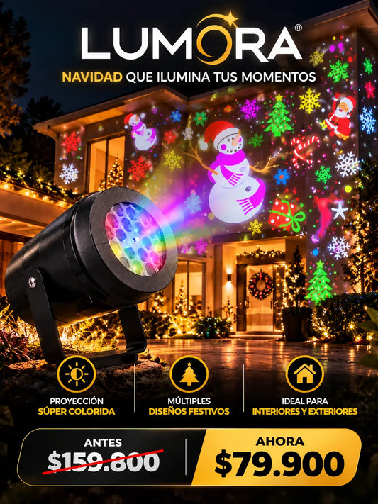 LUMORA Proyector Navideño LED: Ilumina tu Casa en Minutos