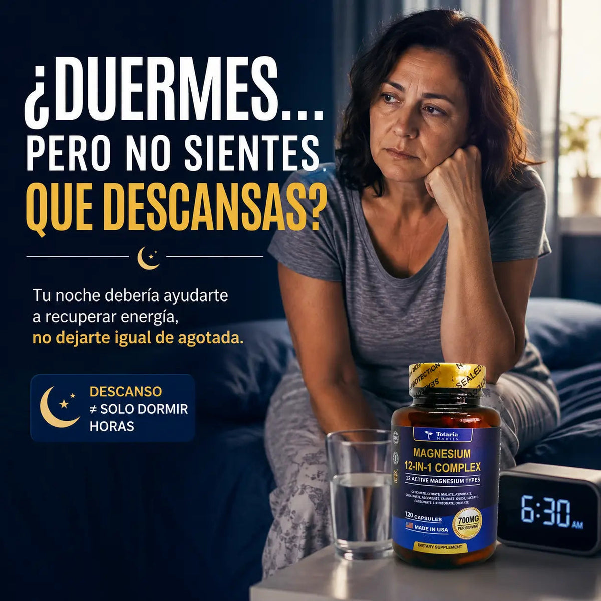 MAGNESIUM 12 EN 1 COMPLEX: La Única Fórmula con 12 Formas de Magnesio en Una Sola Cápsula.