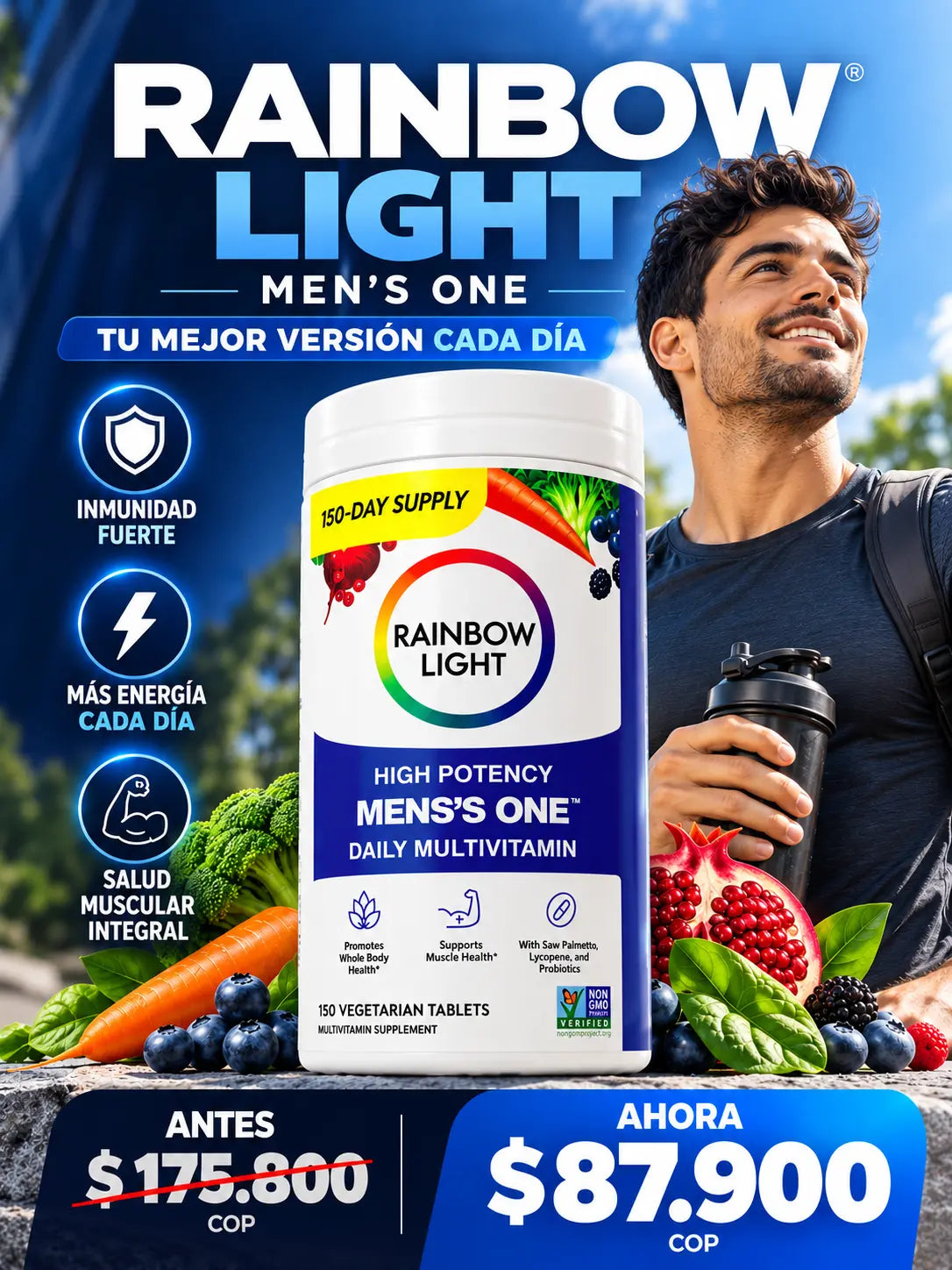 RAINBOW LIGHT MEN´S  150 CAP + REGALO