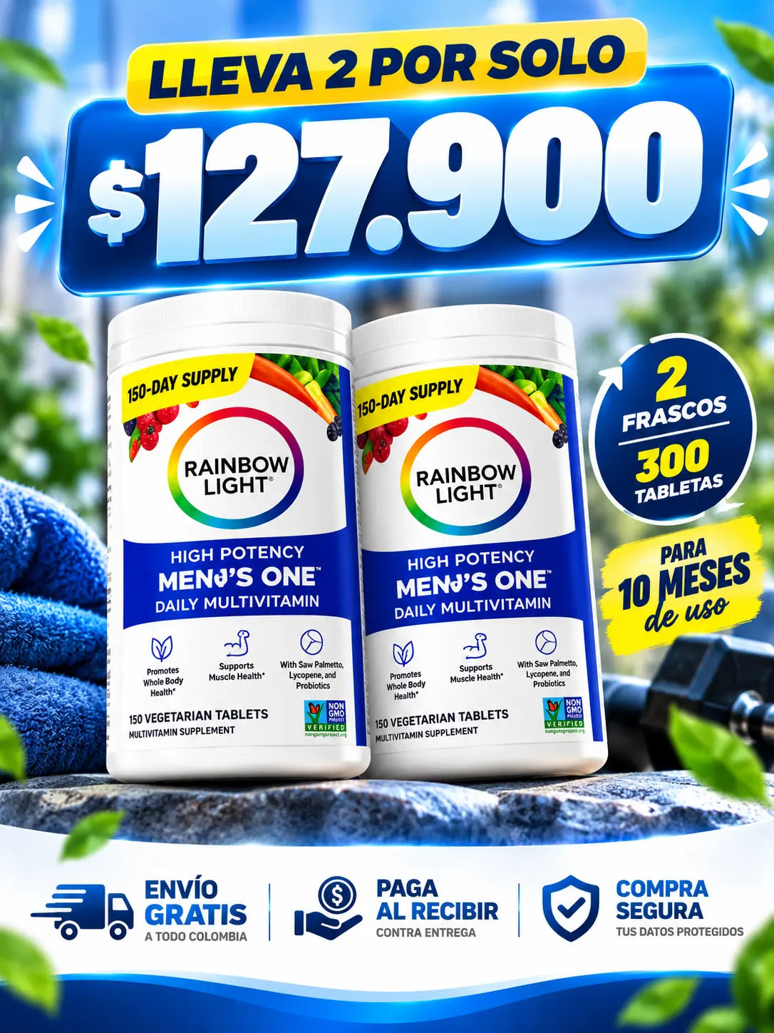 RAINBOW LIGHT MEN´S  150 CAP + REGALO