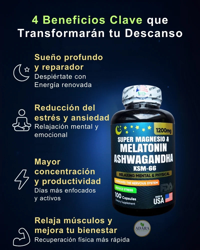 🔥🔥Super Magnesio + Ashwagandha y Melatonina 🔥🔥