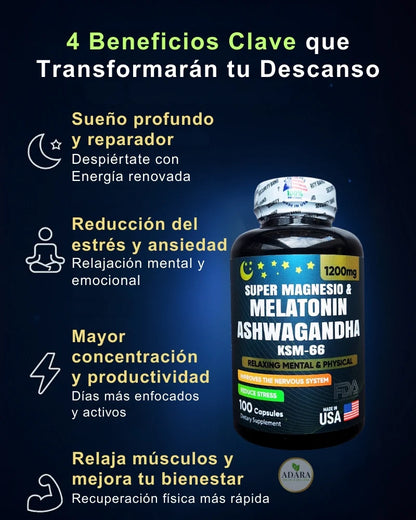 🔥🔥Super Magnesio + Ashwagandha y Melatonina 🔥🔥