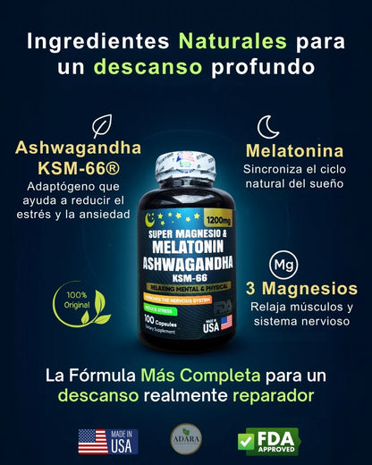 🔥🔥Super Magnesio + Ashwagandha y Melatonina 🔥🔥