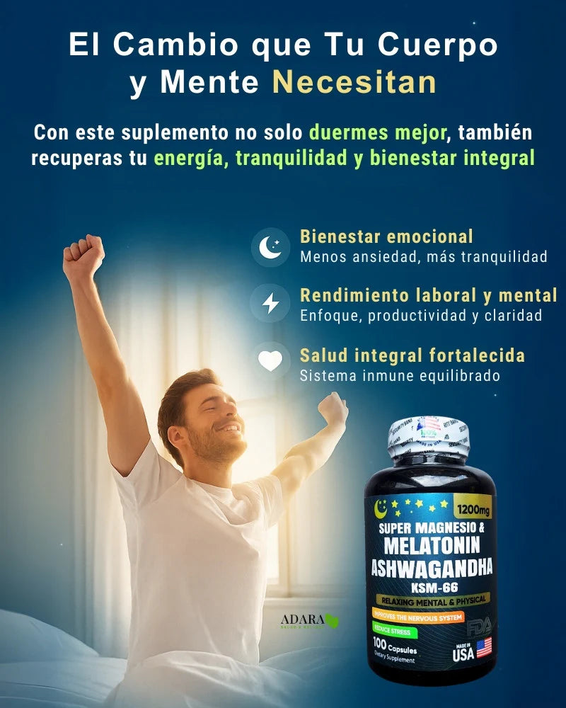 🔥🔥Super Magnesio + Ashwagandha y Melatonina 🔥🔥