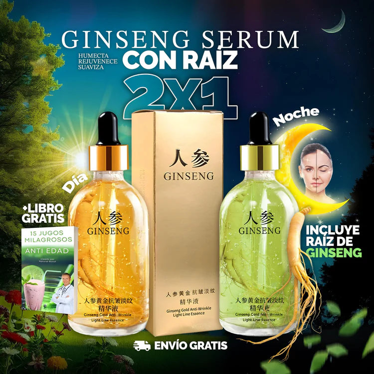 Dúo Ginseng 24K Dia y Noche | 🔥🔥Rejuvenecedor Intensivo 30ml🔥🔥