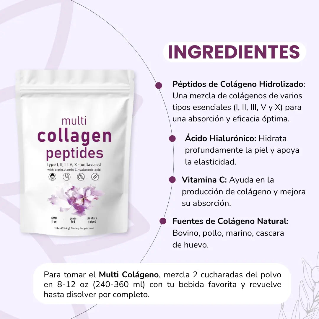 🔥Multi Collagen Peptides - 450 Gramos Premium🔥