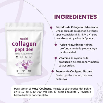 🔥Multi Collagen Peptides - 450 Gramos Premium🔥