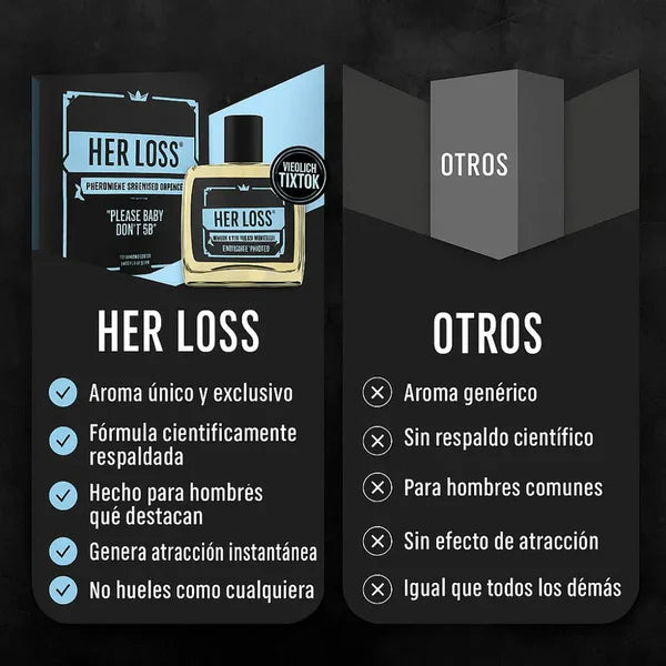 Her Loss 60ml, Perfume Científicamente Probado Para Atraer Mujeres - Últimas 7 Unidades 🔥